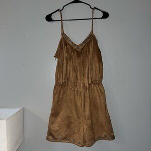 Lucky & Blessed Faux Leather Romper (Previously Owned)